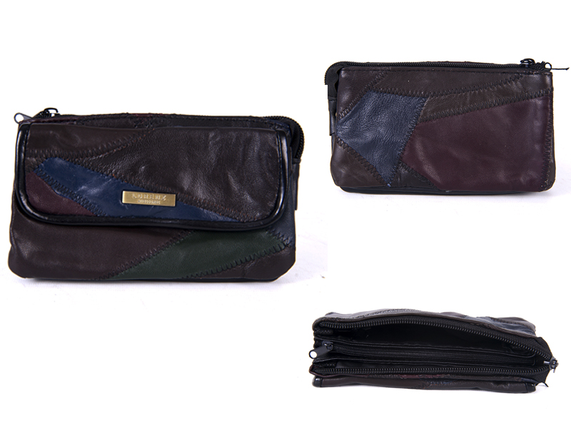 (image for) 4684 MULTI LEATHER PATCHWORK PURSE